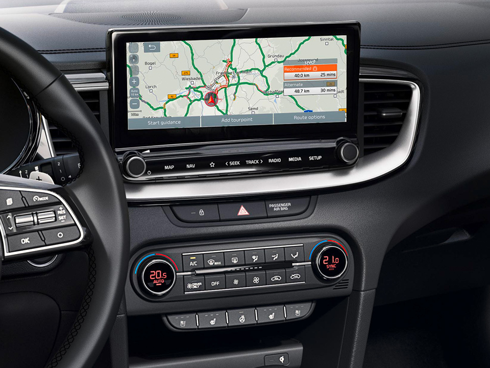 kia xceed plug-in hybrid navigationssystem mit 10,25-zoll-touchscreen