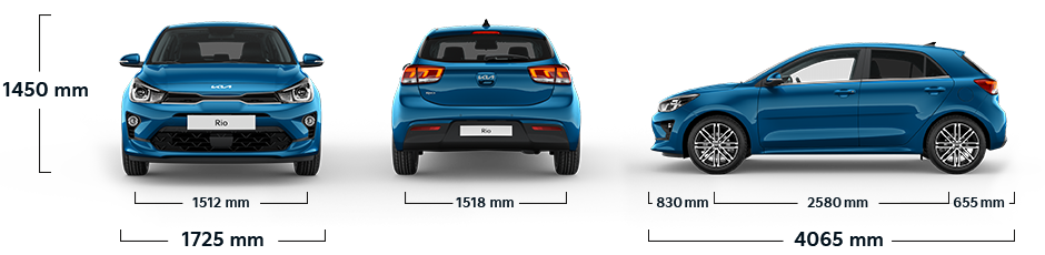 Kia Rio dimensions